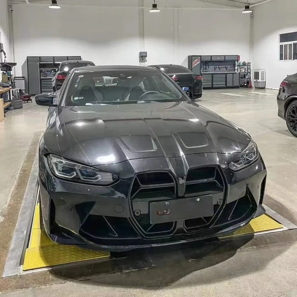 Grille Real Dry Carbon Fiber Front Bumper Nose Grille Grille CSL Style for  M3 G80 M4 G82